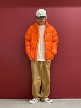 「AVIREX（アヴィレックス）のアイテム（ダウンジャケット/コート）」を使った、Kenichiさん（メンズ・177cm）の秋コーディネート