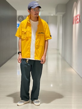 「AVIREX（アヴィレックス）のアイテム（キーケース/キーアクセサリー）」を使った、Kenichiさん（メンズ・177cm）の夏コーディネート