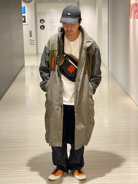 「AVIREX（アヴィレックス）のアイテム（モッズコート）」を使った、Kenichiさん（メンズ・177cm）の秋コーディネート