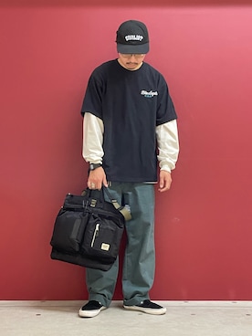 「ヘルメットバッグ」｜Kenichiさん（メンズ・177cm）の冬コーディネート