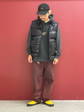 「ミッキー」｜「アイテム（ダウンベスト）」を使った、Kenichiさん（メンズ・177cm）の秋コーディネート