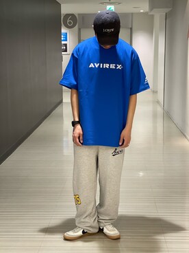 「AVIREX（アヴィレックス）のアイテム（スウェットパンツ）」を使った、Kenichiさん（メンズ・177cm）の春コーディネート