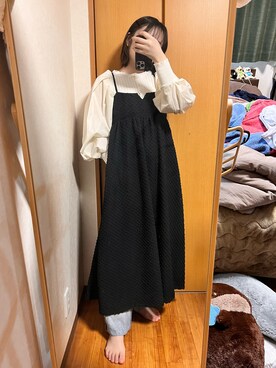 「BEAMS（ビームス）のアイテム（ワンピース/ドレス）」を使った、17nkyさん（レディース・158cm）の冬コーディネート