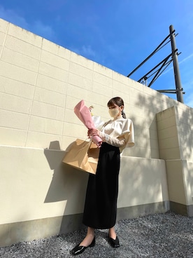 「SUGAR BISKET（シュガービスケット）のアイテム（パンプス）」を使った、mikaさん（レディース・157cm）の春コーディネート
