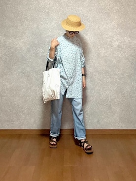 「ROBERTA SETTELS（ロベルタセッタ）のアイテム（シューズ）」を使った、なお なお。さん（レディース・159cm）の夏コーディネート