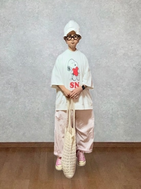 「JINS（ジンズ）のアイテム」を使った、なお なお。さん（レディース・159cm）の夏コーディネート