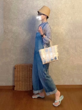 「JOURNAL STANDARD LUXE（ジャーナルスタンダード　ラックス）のアイテム（オールインワン・サロペット）」を使った、なお なお。さん（レディース・159cm）の夏コーディネート