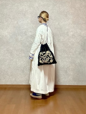 「カシュクールワンピース」｜なお なお。さん（レディース・159cm）の秋コーディネート