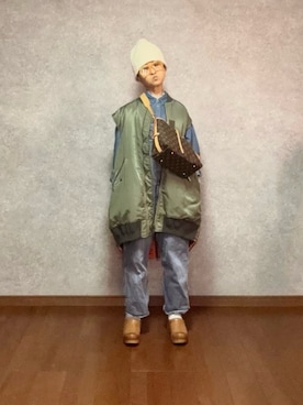 「アイテム（オールインワン・サロペット）」を使った、なお なお。さん（レディース・159cm）の秋コーディネート