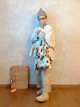 「MASTER&Co（マスターアンドコー）のアイテム（オールインワン・サロペット）」を使った、なお なお。さん（レディース・159cm）の冬コーディネート