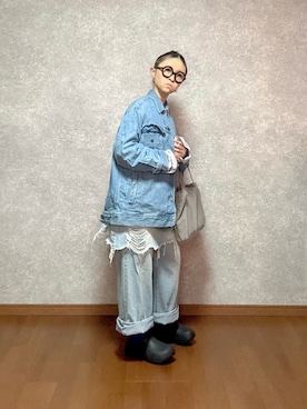 「DAISO（DAISO）のアイテム（バッグ）」を使った、なお なお。さん（レディース・159cm）の秋コーディネート