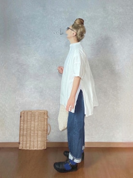 「Yarmo（ヤーモ）のアイテム」を使った、なお なお。さん（レディース・159cm）の秋コーディネート