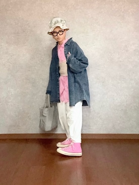 「JINS（ジンズ）のアイテム」を使った、なお なお。さん（レディース・159cm）の春コーディネート