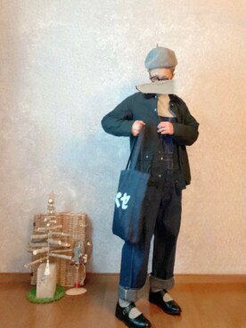 「orslow」｜「アイテム（オールインワン・サロペット）」を使った、なお なお。さん（レディース・159cm）の秋コーディネート