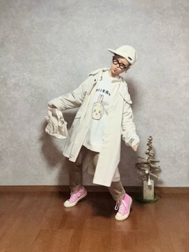「しまむら（シマムラ）のアイテム（帽子）」を使った、なお なお。さん（レディース・159cm）の冬コーディネート