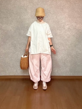 「Yarmo（ヤーモ）のアイテム」を使った、なお なお。さん（レディース・159cm）の夏コーディネート