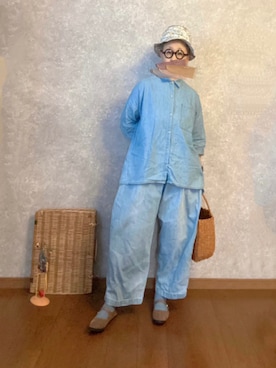 「YAECA（ヤエカ）のアイテム（帽子）」を使った、なお なお。さん（レディース・159cm）の春コーディネート