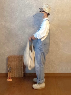 「ワラビーブーツ」｜「アイテム（オールインワン・サロペット）」を使った、なお なお。さん（レディース・159cm）の秋コーディネート