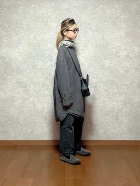 「GU（ジーユー）のアイテム（ワンピース/ドレス）」を使った、なお なお。さん（レディース・159cm）の秋コーディネート