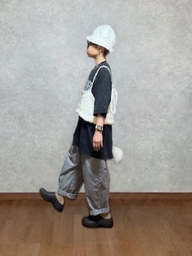 「JINS（ジンズ）のアイテム」を使った、なお なお。さん（レディース・159cm）の夏コーディネート