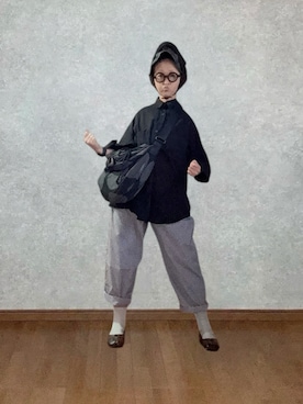 「SHEINのアイテム（シューズ、ブラック系）」を使った、なお なお。さん（レディース・159cm）の春コーディネート