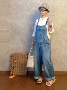 「JOURNAL STANDARD LUXE（ジャーナルスタンダード　ラックス）のアイテム（オールインワン・サロペット）」を使った、なお なお。さん（レディース・159cm）の夏コーディネート