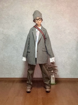 「しまむら（シマムラ）のアイテム（帽子）」を使った、なお なお。さん（レディース・159cm）の冬コーディネート