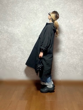 「アイテム（ポンチョ）」を使った、なお なお。さん（レディース・159cm）の秋コーディネート
