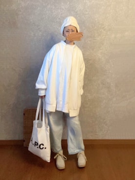 「prit（プリット）のアイテム（帽子）」を使った、なお なお。さん（レディース・159cm）の春コーディネート