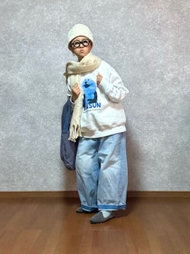 「JINS（ジンズ）のアイテム」を使った、なお なお。さん（レディース・159cm）の冬コーディネート