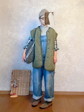 「JOURNAL STANDARD LUXE（ジャーナルスタンダード　ラックス）のアイテム（オールインワン・サロペット）」を使った、なお なお。さん（レディース・159cm）の秋コーディネート