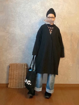 「JOURNAL STANDARD LUXE（ジャーナルスタンダード　ラックス）のアイテム（オールインワン・サロペット）」を使った、なお なお。さん（レディース・159cm）の冬コーディネート