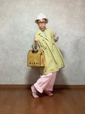 「YAECA（ヤエカ）のアイテム」を使った、なお なお。さん（レディース・159cm）の春コーディネート