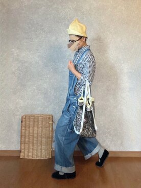「JOURNAL STANDARD LUXE（ジャーナルスタンダード　ラックス）のアイテム（オールインワン・サロペット）」を使った、なお なお。さん（レディース・159cm）の夏コーディネート