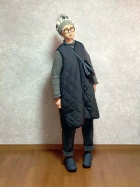 「Lin français d'antan」｜なお なお。さん（レディース・159cm）の冬コーディネート