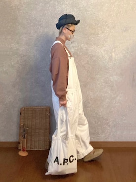 「JOURNAL STANDARD LUXE（ジャーナルスタンダード　ラックス）のアイテム（オールインワン・サロペット）」を使った、なお なお。さん（レディース・159cm）の春コーディネート