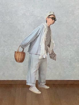 「JINS（ジンズ）のアイテム」を使った、なお なお。さん（レディース・159cm）の春コーディネート