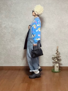 「アイテム（オールインワン・サロペット）」を使った、なお なお。さん（レディース・159cm）の冬コーディネート