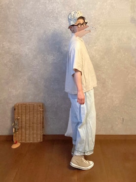 「YAECA（ヤエカ）のアイテム（帽子）」を使った、なお なお。さん（レディース・159cm）の夏コーディネート