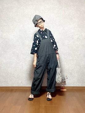 「アイテム（オールインワン・サロペット）」を使った、なお なお。さん（レディース・159cm）の夏コーディネート
