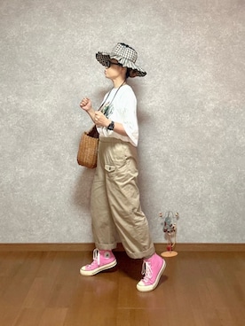 「ペーパーハット」｜なお なお。さん（レディース・159cm）の夏コーディネート