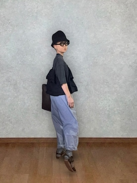 「JINS（ジンズ）のアイテム」を使った、なお なお。さん（レディース・159cm）の夏コーディネート