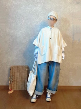「JOURNAL STANDARD LUXE（ジャーナルスタンダード　ラックス）のアイテム（オールインワン・サロペット）」を使った、なお なお。さん（レディース・159cm）の春コーディネート