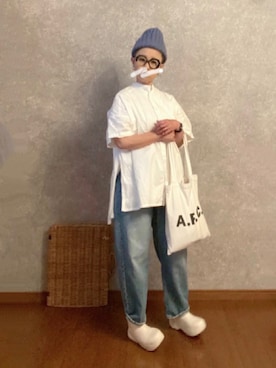 「Yarmo（ヤーモ）のアイテム」を使った、なお なお。さん（レディース・159cm）の夏コーディネート