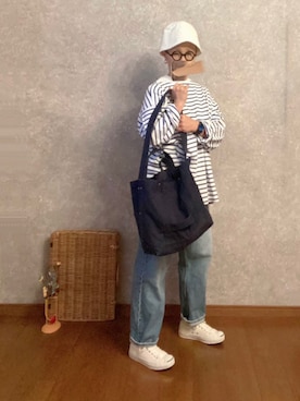 「YAECA（ヤエカ）のアイテム（帽子）」を使った、なお なお。さん（レディース・159cm）の夏コーディネート