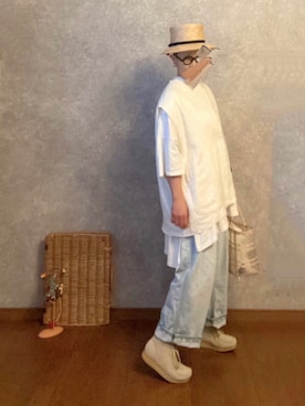 「BERRETTA（ベルレッタ）のアイテム」を使った、なお なお。さん（レディース・159cm）の夏コーディネート