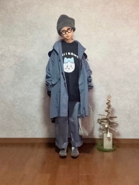 「アイテム（スリッポン）」を使った、なお なお。さん（レディース・159cm）の冬コーディネート