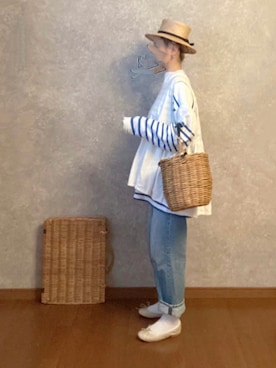 「holiday」｜「アイテム（パンツ）」を使った、なお なお。さん（レディース・159cm）の春コーディネート