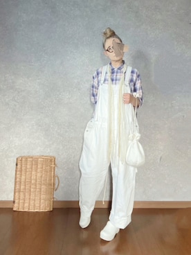 「JOURNAL STANDARD LUXE（ジャーナルスタンダード　ラックス）のアイテム（オールインワン・サロペット）」を使った、なお なお。さん（レディース・159cm）の夏コーディネート