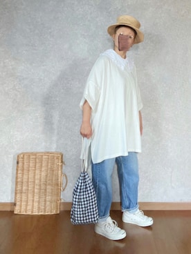 「BERRETTA（ベルレッタ）のアイテム」を使った、なお なお。さん（レディース・159cm）の夏コーディネート